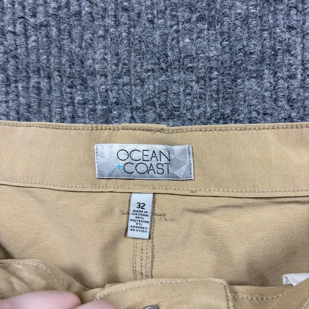 Ocean Coast Shorts Mens 32 Tan Hybrid Performance Khaki Hiking Fishing
